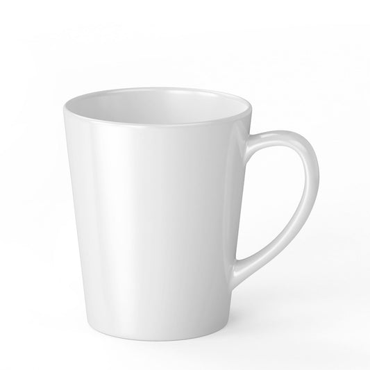 Elegante weiße Keramiktasse für Cappuccino und Milchkaffee – Persoworld
