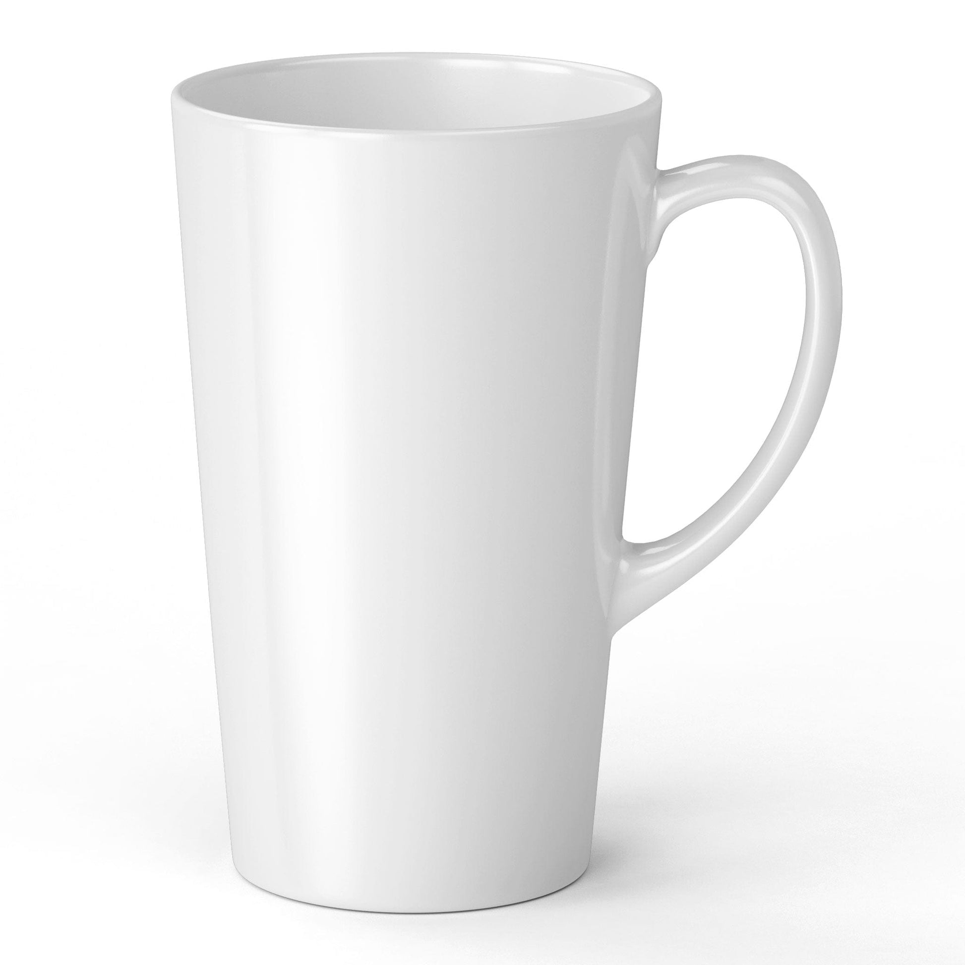 Lattetasse – weiße Keramiktasse im modernen Design – Persoworld