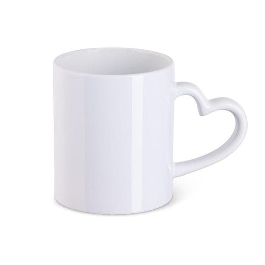 Weiße Keramiktasse mit Herzhenkel – romantische Fototasse personalisierbar – Persoworld